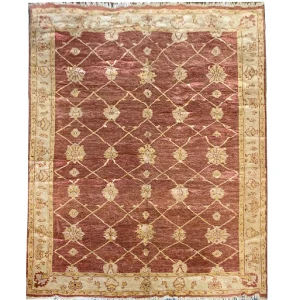 Indian Ziegler Rug Large Red Wool Carpet CMM